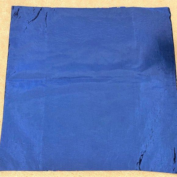 Brand New Lot 4pc Chinese Oriental Cushion Cover Blue Red Satin Calligraphy - Picture 6 of 6